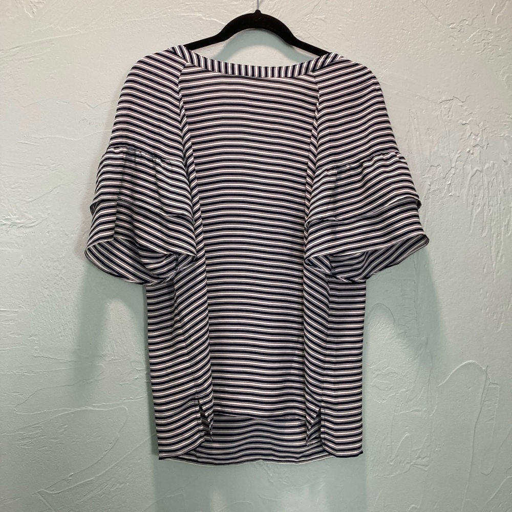 Loft- Blue and white blouse 
Large